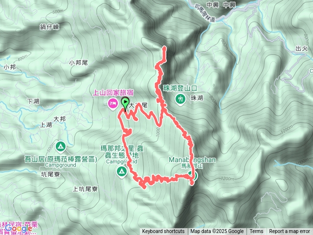 2024/12/28 錦雲山莊→天然湖步道→馬拉邦山→珠湖步道→細道邦山