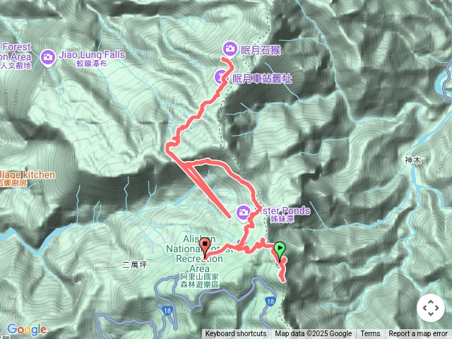 眠月線（祝山-小笠元-沼平-石猴-沼平-阿里山）