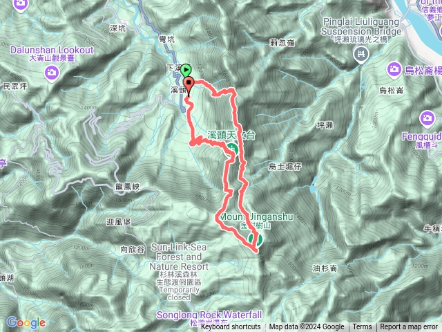 土地公步道-烏土堀步道-大魔王步道-金甘樹山-溪頭預覽圖