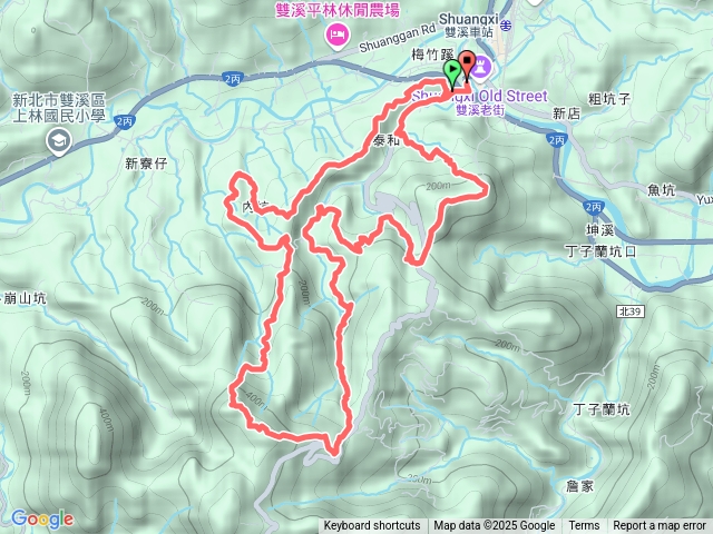 梅竹蹊山-內坑古道-麻竹坑山-苕古坑山-苕古坑山東南峰-苕古坑古道-百二階古道-苕古瀑布-蝙蝠山-泰和樓