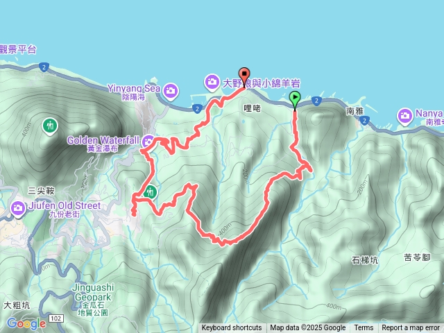 劍龍稜、黃金洞、煙囪稄、無言山丘、黃金瀑布（2M走山）預覽圖