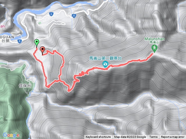 馬崙山八壯士上斯可巴步道下