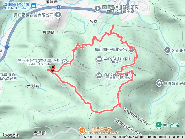 馬頭尖五賢宮關公嶺大棟山環狀預覽圖