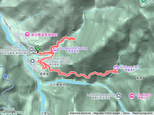 水里火車站6732公車抵東埔站>漫遊雲龍瀑布及彩虹瀑布原路返20260707預覽圖