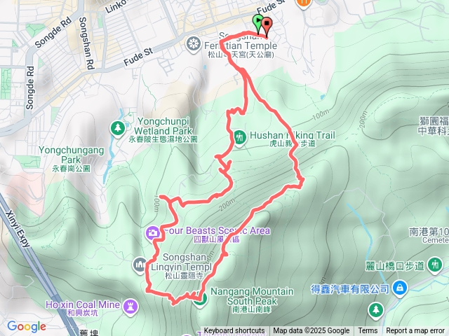 (台北信義）南港山4號攀岩路線預覽圖