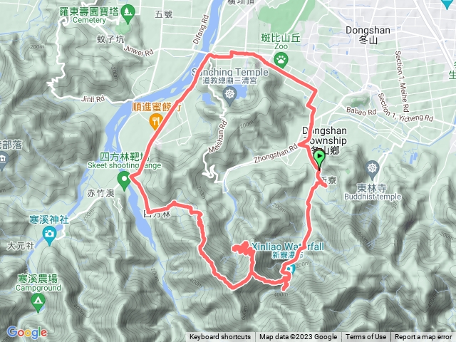 新寮瀑布、舊寮瀑布、舊寮山、舊寮山西北峰（仁山步道旁起點）