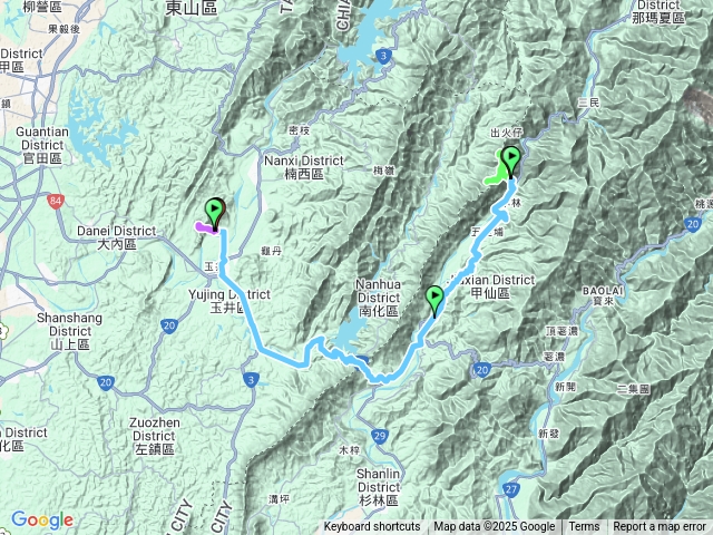 西阿里關山、大烏山、藍鳥山的（李俊民路線）