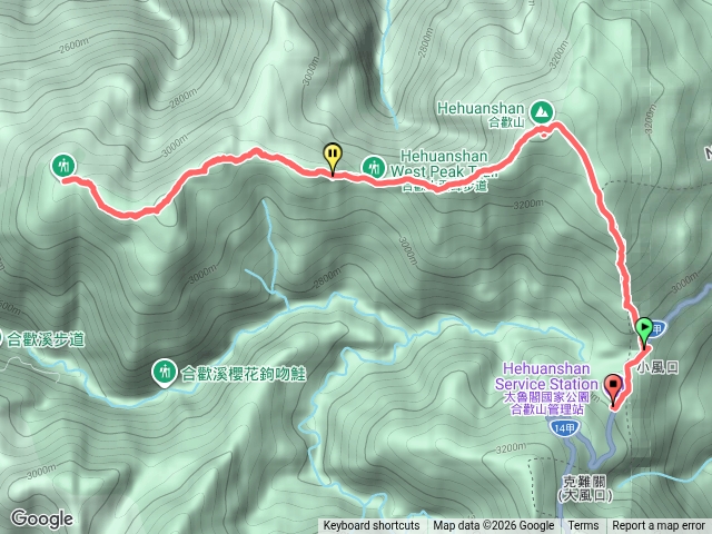 合歡山北西北