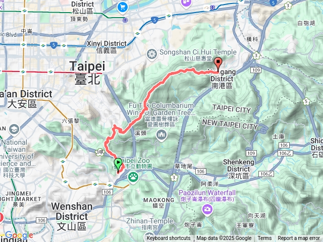 台北大縱走木柵到中華科技大學