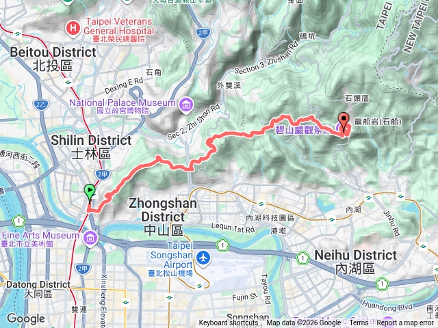 2026臺北大縱走臺北大縱走第五段：捷運劍潭站至碧山巖（劍潭支線）202609131349預覽圖