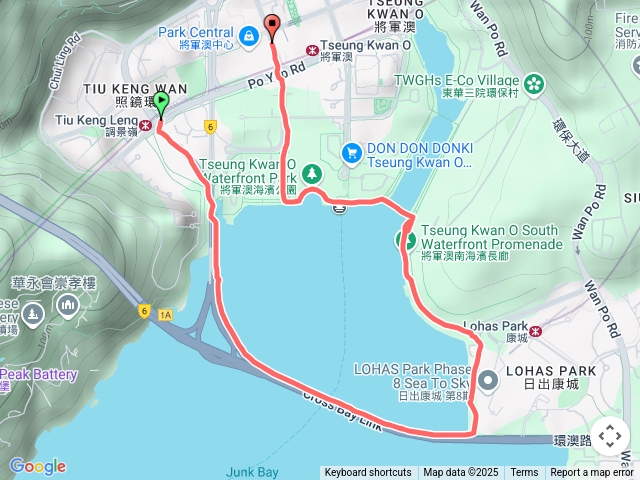 將軍澳大橋晨跑調景嶺至大橋至磨明苑