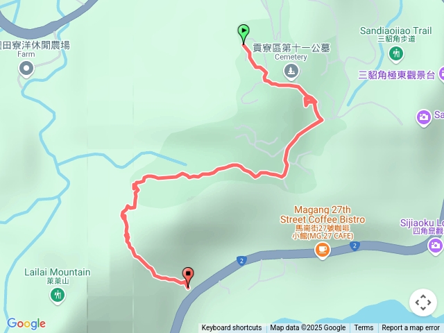 三貂角燈塔三岔口轉卯萊、萊卯古道路不好找很多小小地形