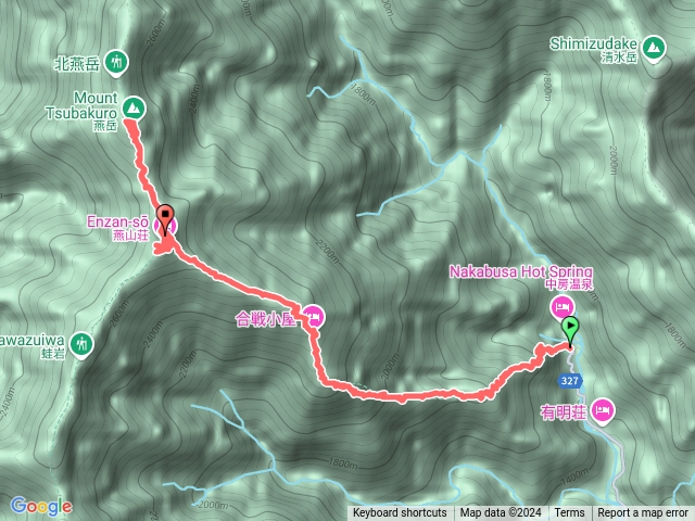 表銀座縱走D1中房溫泉登燕岳回燕山莊