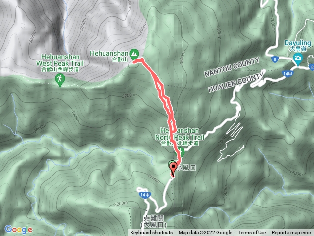 合歡山北峰亂下撤路線