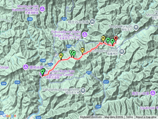 熊野古道-中邊路：滝尻王子-近露王子