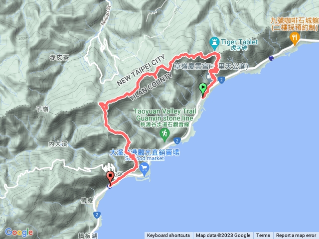 桃源谷步道 日軍紀念碑大里上大溪下