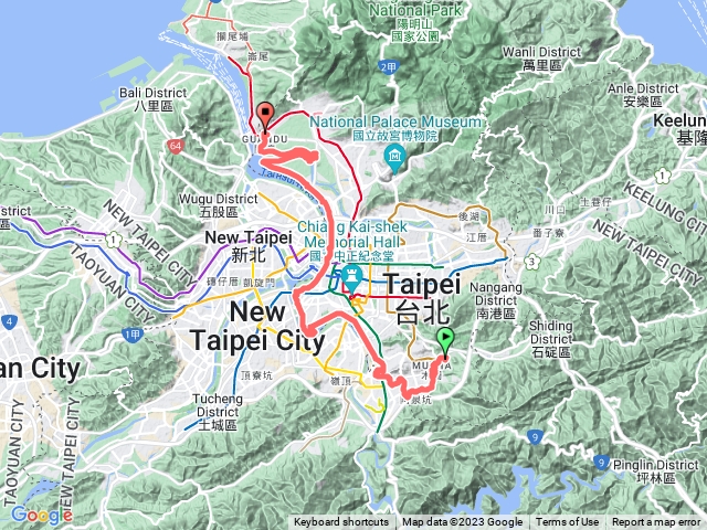 2023年臺北大縱走：尋寶任務臺北大縱走第八段：捷運動物園站至捷運關渡站[河濱自行車道]202304212311