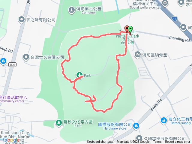 高雄漯底山自然公園大O繞預覽圖