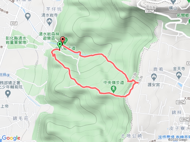 清水岩中央嶺造林步道_十八彎古道O型走