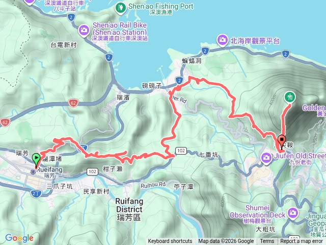 瑞芳四秀連走籠山保甲路（庚子寮古道）登基隆山西峰、主峰出九份。預覽圖