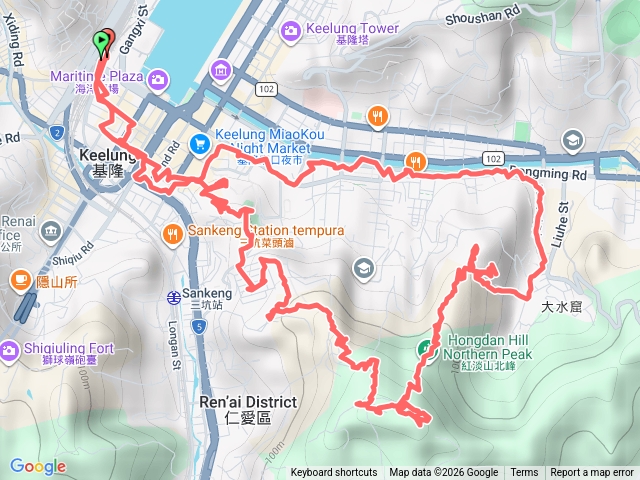 基隆轉運站＞石硬港山＞紅淡山＞紅淡山北峰＞紅淡山北北峰＞紅淡山東北峰＞金交椅山南峰＞金交椅山＞基隆轉運站預覽圖