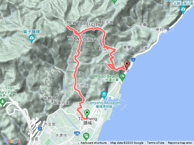 202303頭城 登～頭圍山，礁水坑山，鶯子嶺，太和山，金車城堡，火燒寮山，下外澳