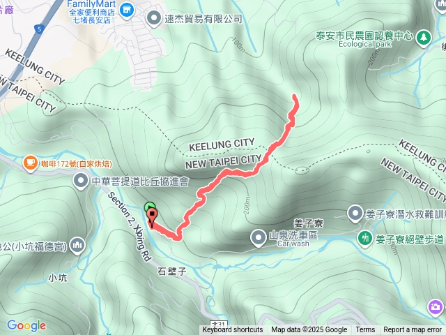 汐止石壁子保甲路越嶺六堵乾坑水頭土地公廟(除草修徑來回)