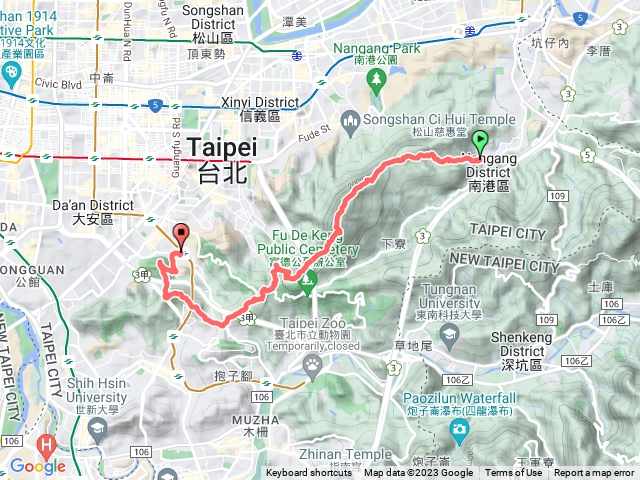 臺北大縱走第六段：中華科技大學至捷運麟光站