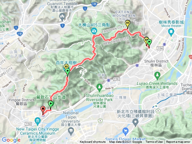 樹鶯縱走-大同山、青龍嶺、大棟山、百年榕樹