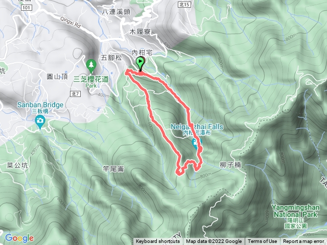 2022-08-19 五腳松古道→金孔坪→紅葉谷瀑布→內柑宅古道 O型