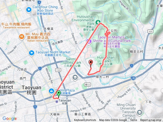 軌道願景館桃園神社藝文館王功坑山虎頭山