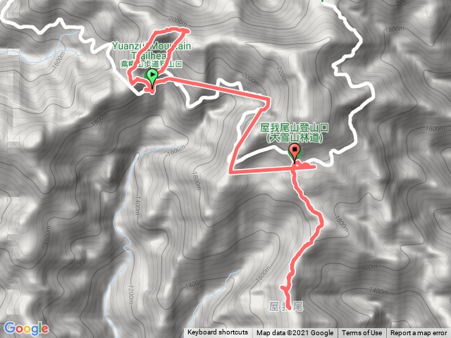 鸢嘴山加屋我尾山