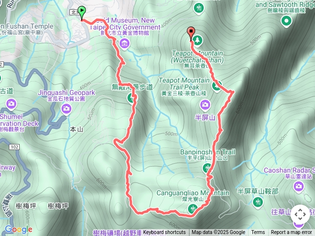 黃金博物館-燦光寮-半屏山-茶壺山
