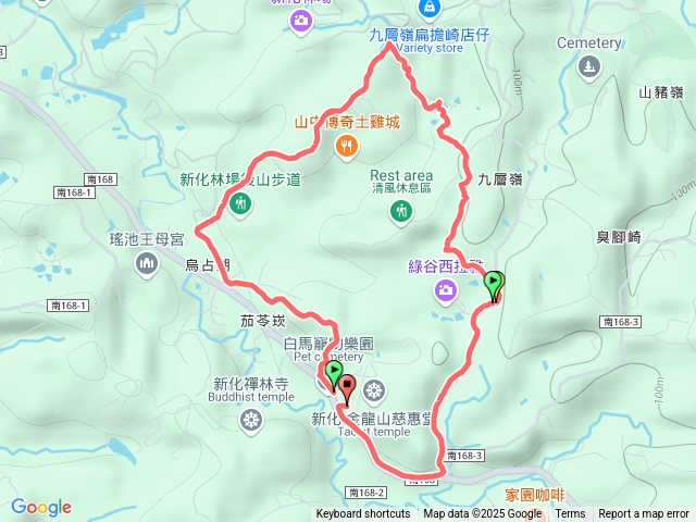 中興林場後山步道－糞箕湖－綠谷西拉雅－金龍山慈惠堂（返回）