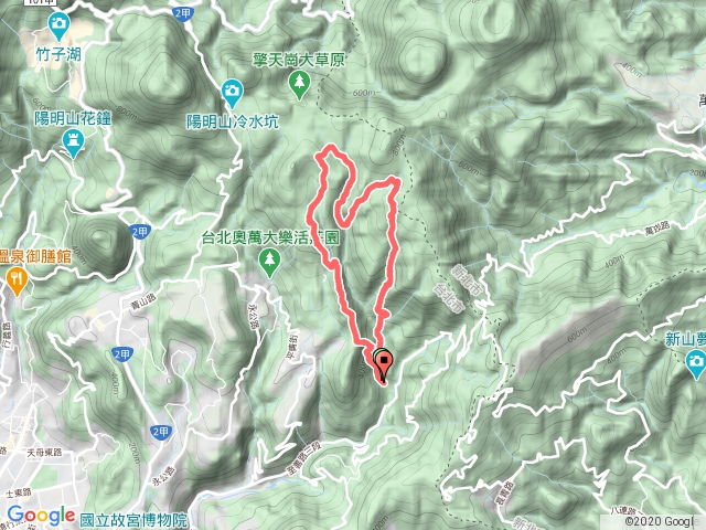 溪和宮 北五指山 內寮古道 內雙溪古道 O 型