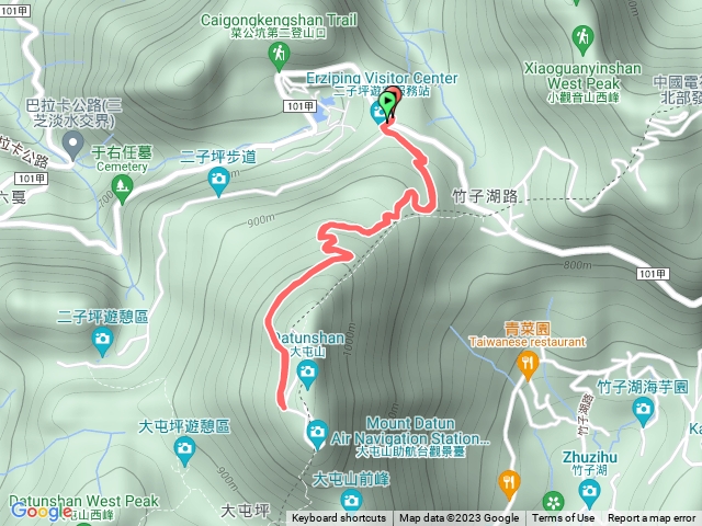 大屯山車道上下