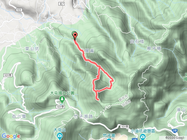 大屯溪古道、小觀音山群峰，p形