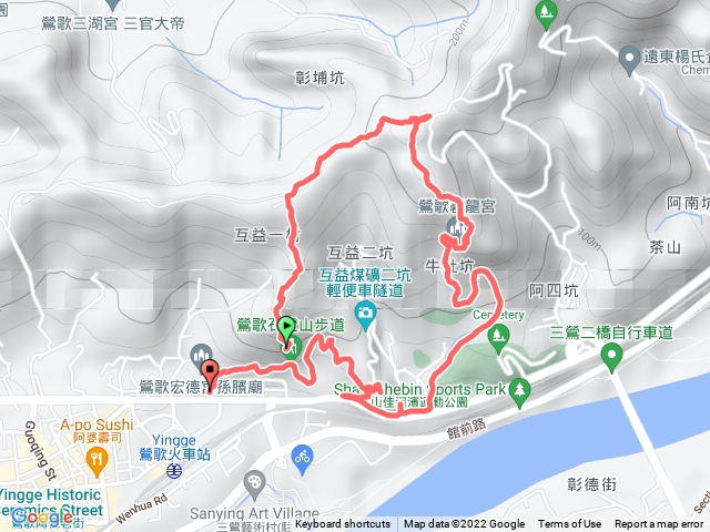 鶯歌石步道+牛灶坑山步道+孫龍布道，環狀