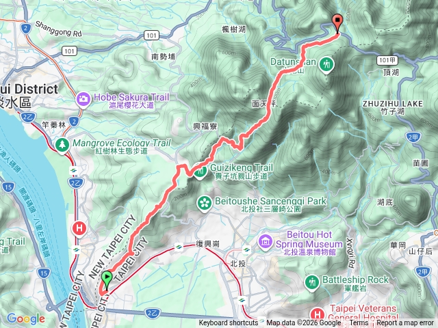 2026臺北大縱走臺北大縱走第一段：關渡至二子坪202603281102