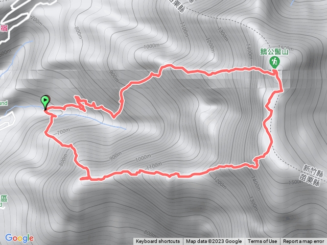 鵝公髻山連走鵝公髻山西南峰上鵝公髻山下東河O型