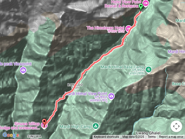 2025/05/03尼泊爾ABC大腳ㄚ徒步健行第五天。