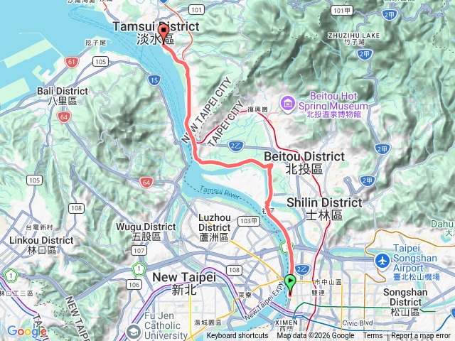 大稻埕到淡水自行車