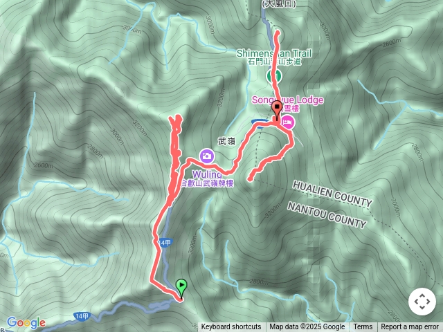 合歡南、主、東、石門山四連峰