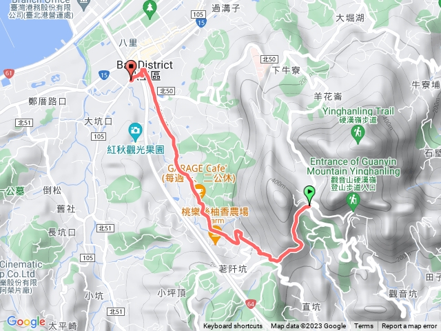 20230923觀音山遊客中心站 荖芊坑路  廖添丁廟站