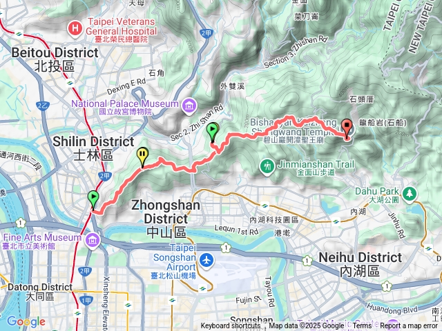 劍潭山步道-文間山-鄭成功廟-忠勇山-碧山巖預覽圖