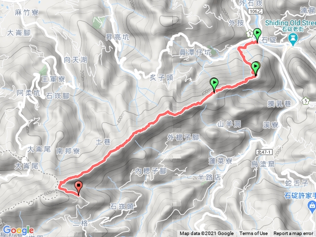 石碇-筆架連峰-二格山-綠豆湯鞍部