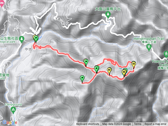 笛吹山、沙蓮山、橫嶺山O繞（川澤拉麵登山自組)