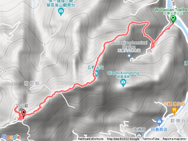 五寮尖縱走到龍山巖，順撿貳龍尖、阿屘尖、黑松三姐妹