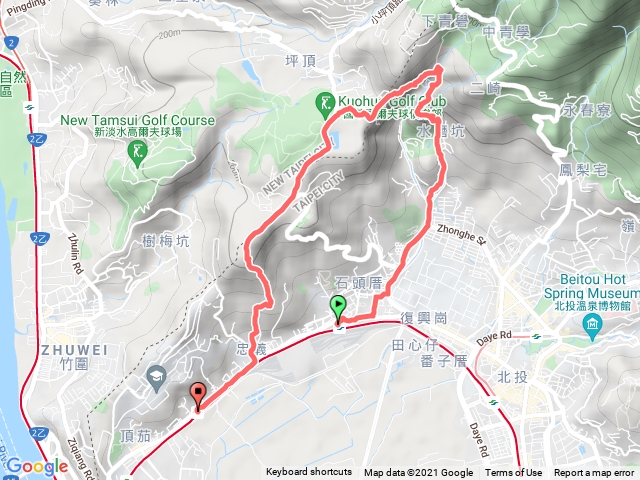 捷運復興崗站-貴子坑-忠義山-捷運忠義站