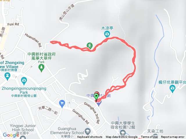 虎山步道之3，31倉庫旁步道入口三進，行至步道入口二，原路折返。